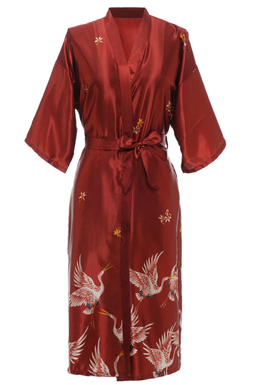 Robe de mariée imprimée grue de Bourgogne